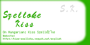szelloke kiss business card